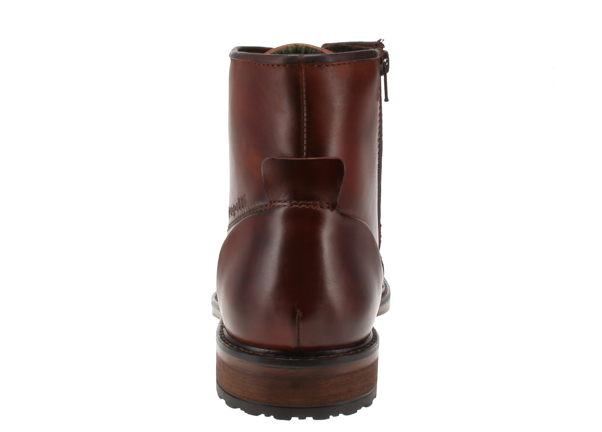 bugatti Herren Eleganter Stiefel aus Leder mit Kappendetail und bequemem Fußbett