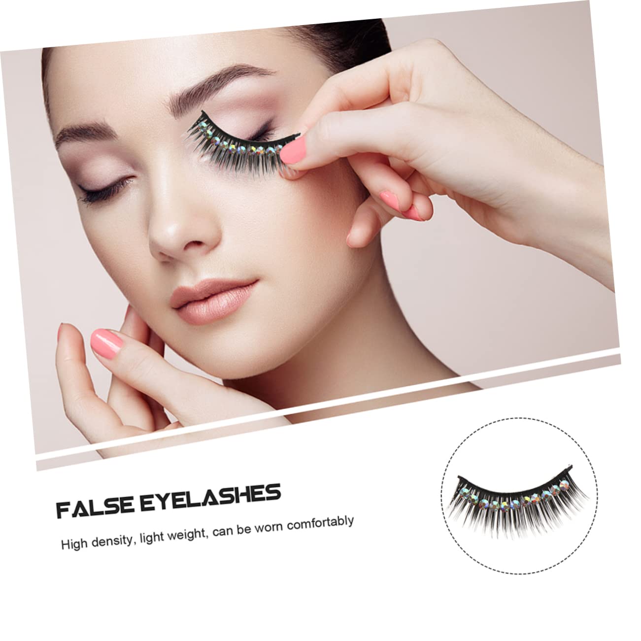 Didiseaon 4 Set Di Ciglia Finte Decorative Di Gemme Per Occasioni Look Rapido E Distintivo Per Le Donne 10 Paia*4