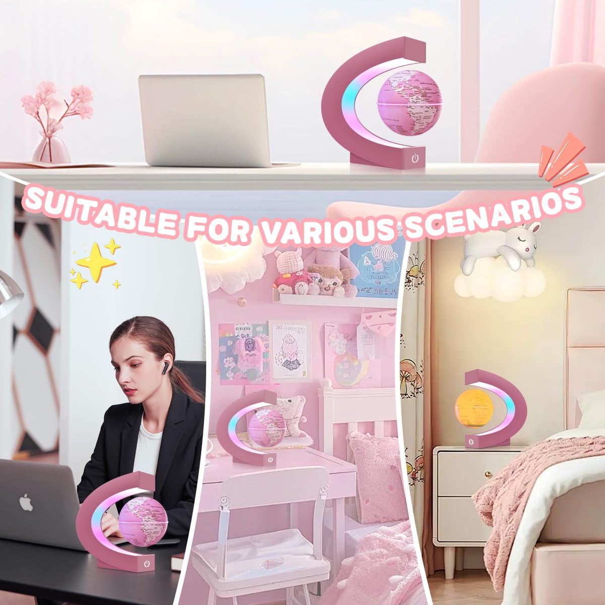 Globo Magnetico Fluttuante Con Luci LED Multicolore - Gadget High-Tech Per Scrivania E Decorazione - Foto 14