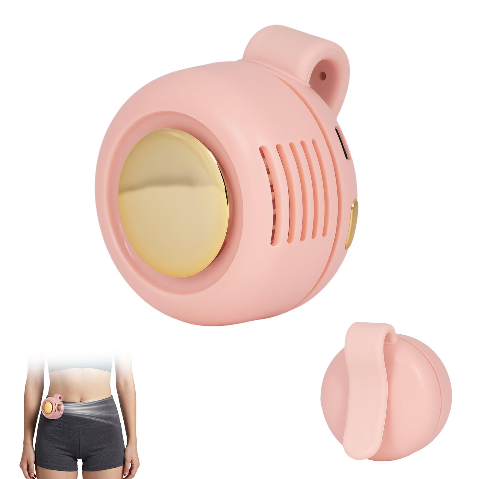 Ventola silenziosa con clip senza pale, 3 velocità, ventola portatile girevole a 360°, ricaricabile tramite USB, ventole di raffreddamento per collo/colletto, essenziale per l'estate per viaggi