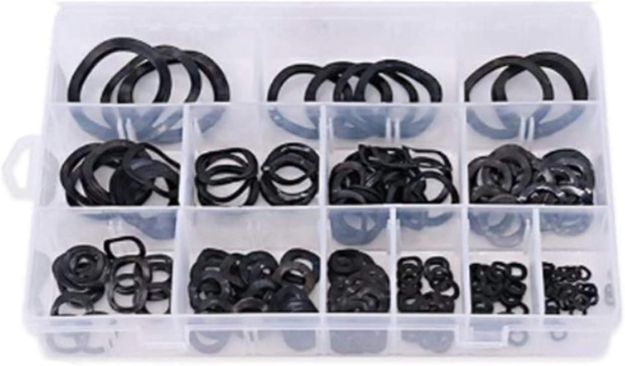 320Pcs Carbon Steel Compression Type Wavy Wave Crinkle Spring Three Wave Washers Assortment Kit DUO ER