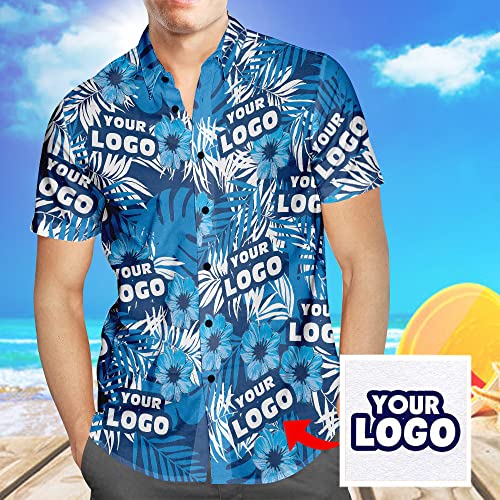 Custom Hawaiian Shirts with Logo - Custom Face Hawaiian Shirt for Summer Beach Party, Gift for Matching Shirt Team, Company2