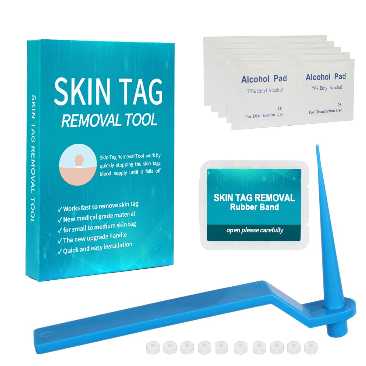 Safe Skin Tag Remover Patch for Small to Medium(2 mm to 5 mm) Size Tag Home Skin Tags Removal Kit for Face Neck Painless (10 pcs)