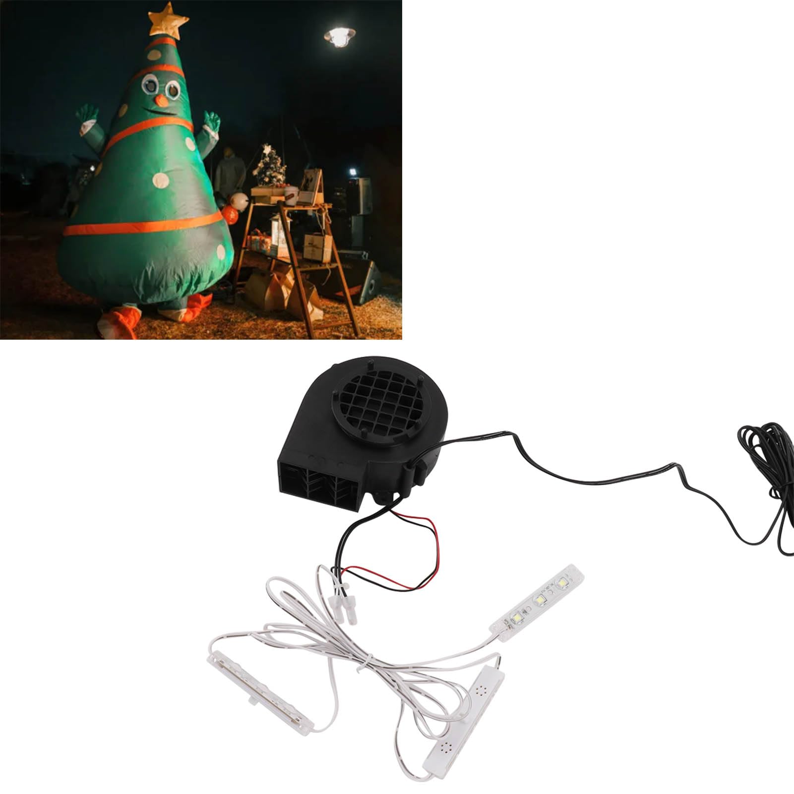 Stalf Remplacement Gonflable Souffleur + 3 LED – Ventilateur 110-230V Pour Décorations Noël & Halloween, Cuivre Pur, Imperméable & Résistant