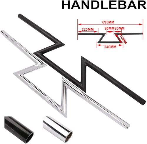 Miniatura 3 de AnXin 7/8 "22MM Manillar Z Manillar Barras Universial para Sportster Cruiser XL 883 1200 Chopper Personalizado Softail Dyna Street Bob Negro