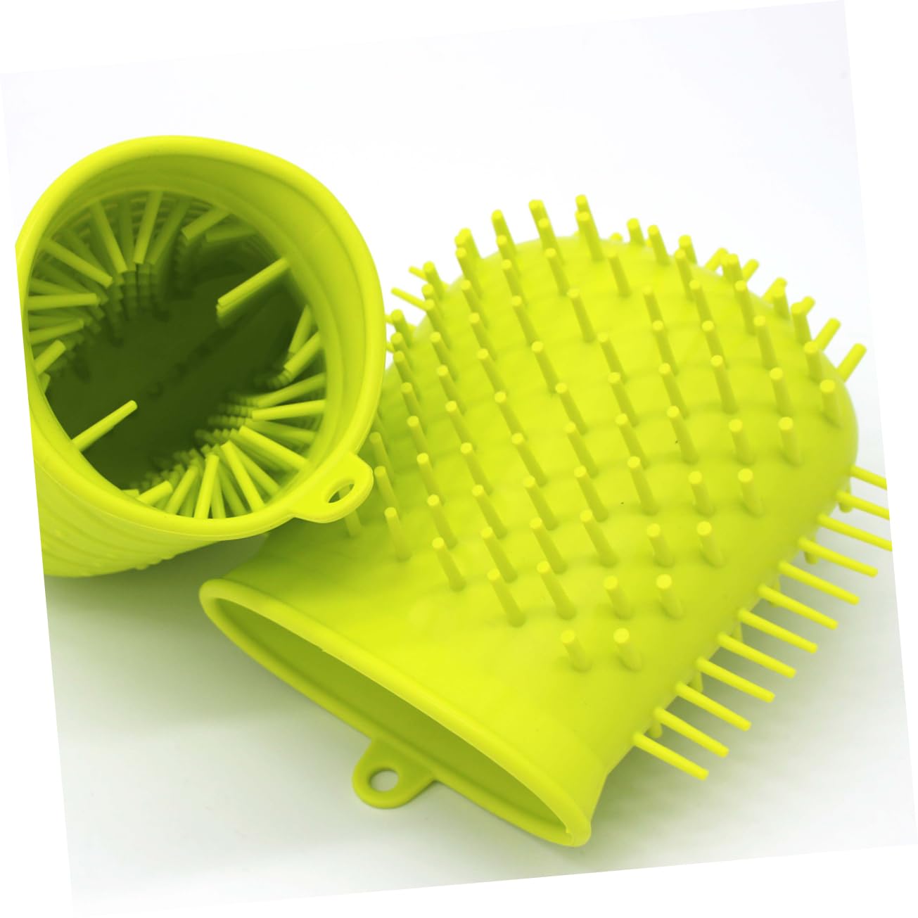 BESPORTBLE 2stücke Dual Purpose Silikon Pfotenreiniger Für Hunde Pet Footbath Tool Mit Massagefunktion Flexibles Material Grünes Design Zur Sanften Reinigung Und Massage Der Hundepfoten