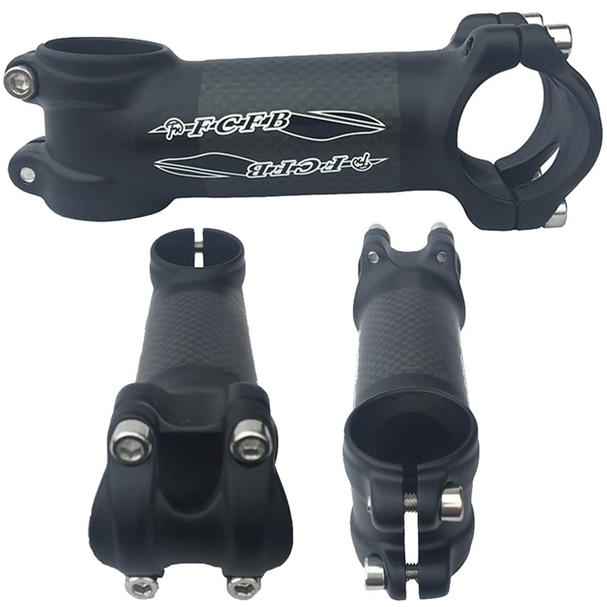 Uchwyt kierownicy 31,8 mm, podwyższenie 6 stopni aluminium węglowe Ultralight do rowerów górskich 60/70/80/90/100/110 mm do rowerów szosowych BMX, XC, AM, FR, DH (kolor: N