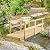 Outsunny 7' Wooden Garden Bridge with Safety Rails, Outdoor Footbridge for Ponds, Creeks, Backyard, Natural