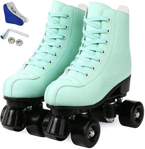 Miniatura 12 de Jessie - Patines de piel sintética ajustables de cuatro ruedas de alta calidad para mujeres, hombres, niños y niñas - Interior y exterior Rueda