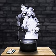 Lampephoto.fr - Personalisierte lampe mit foto und text durch Lasergravur. Geburtstagsgeschenk fotolampe Geschenkidee für weihnachten. Geschenk für Mann und Frau. 3D lampe mit Bild. Fotogeschenk