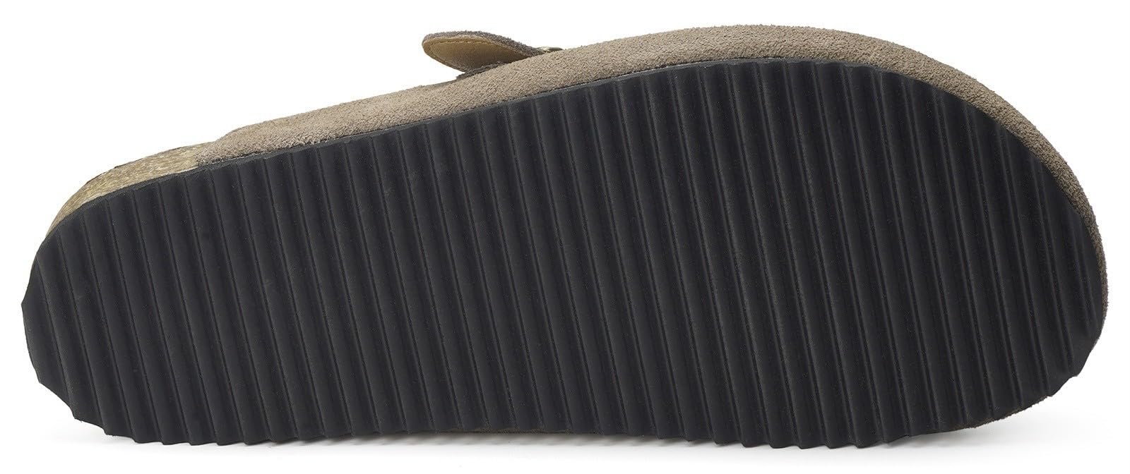 Zuecos y Mules Hombre Mujer Zapatillas Casa Cómodas Pantuflas de Piel con Plantilla de Corcho Zapatos Antideslizante