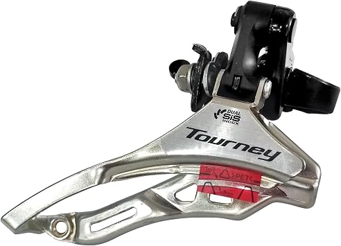 Bicycle Front Derailleur FD-TY300 3 x 6/7 Speed Up/Down Swing, Bike Derailleur 3 Speed with Adjust Clamp Size 31.8mm 34.9mm for Mountain Bike Road Bicycle