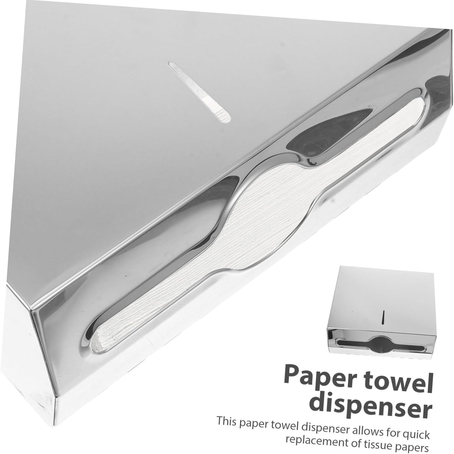 Commercial Paper Towel Dispenser Tissue Holder for Bathroom Kitchen Wall Mount Design for Quick Replacement Elegant Finish for Public Home Use