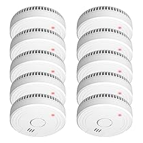 ELRO FS1801 | Set di rilevatori di fumo 10 pezzi | Batteria da 1 anno | Garanzia di 2 anni | DIN EN14604 | Bianco | Set da 10 pezzi