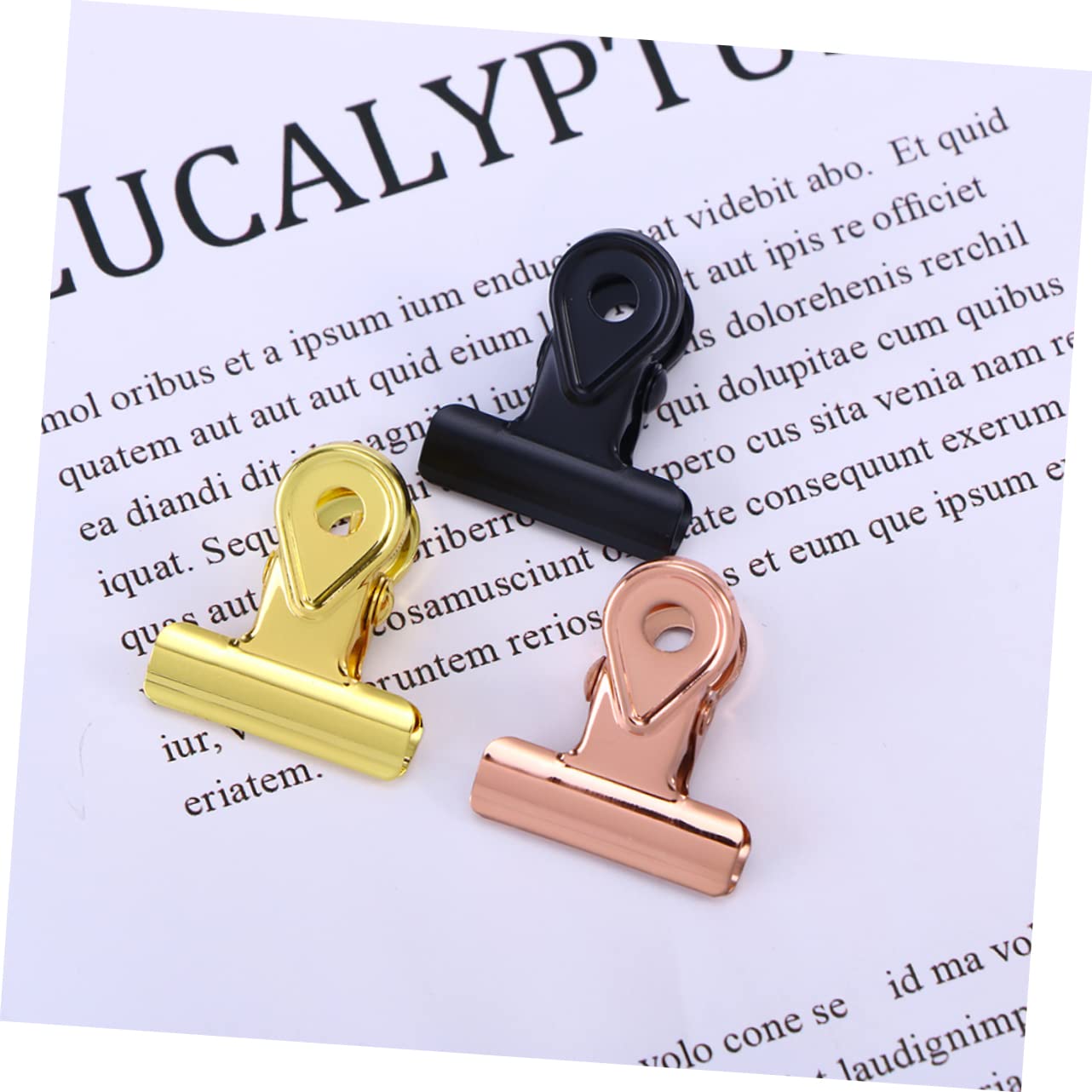 Operitacx 30pezzi Clip Metalliche Placcate Clip Per Carta Con Molla Resistente Per Ufficio Casa e Organizzazione Documenti