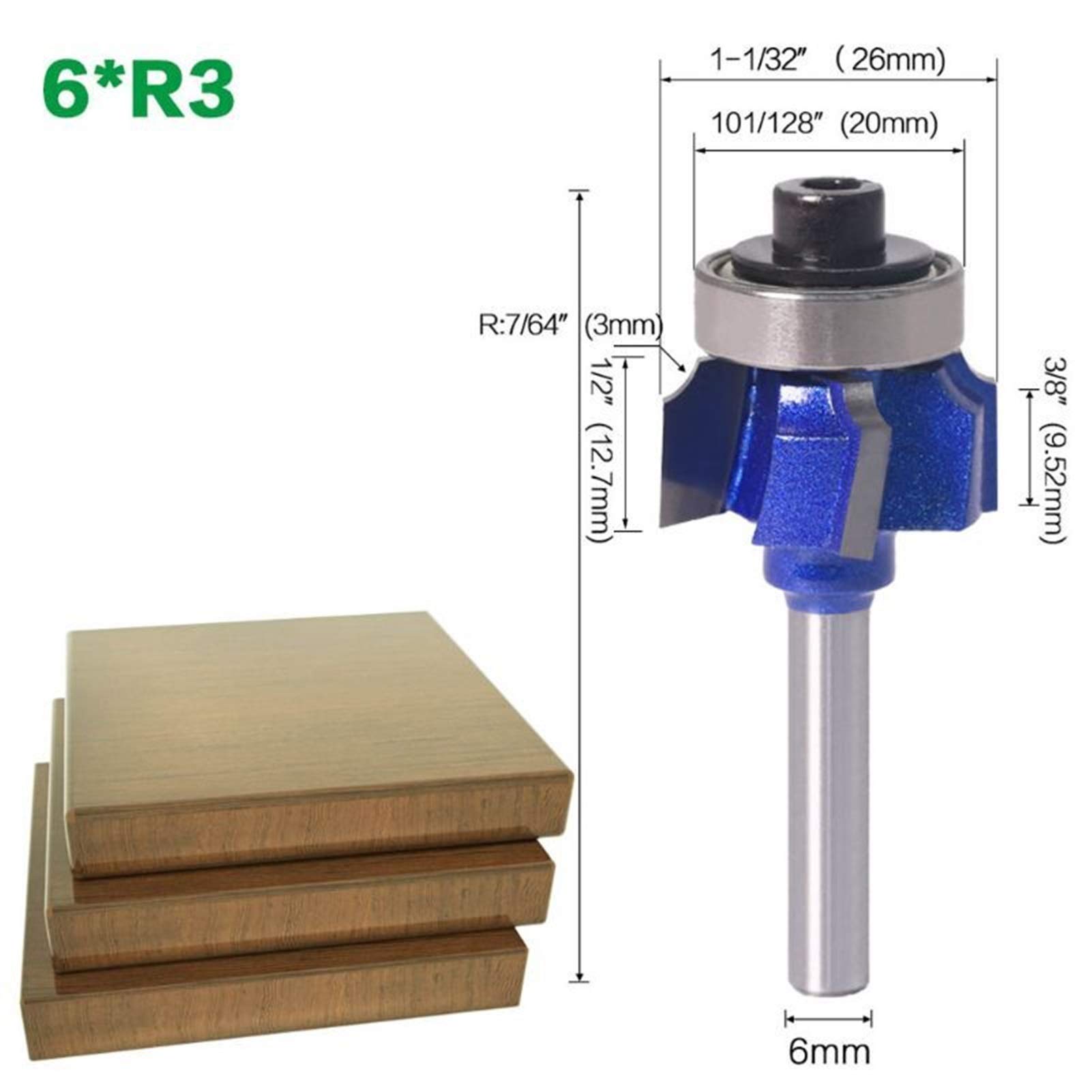 Pangocho Router-Bits R1/R2/R3 – 4-Zahn-Frässchneider Mit 6mm Schaft, Für Saubere Kanten Und Präzises Fräsen