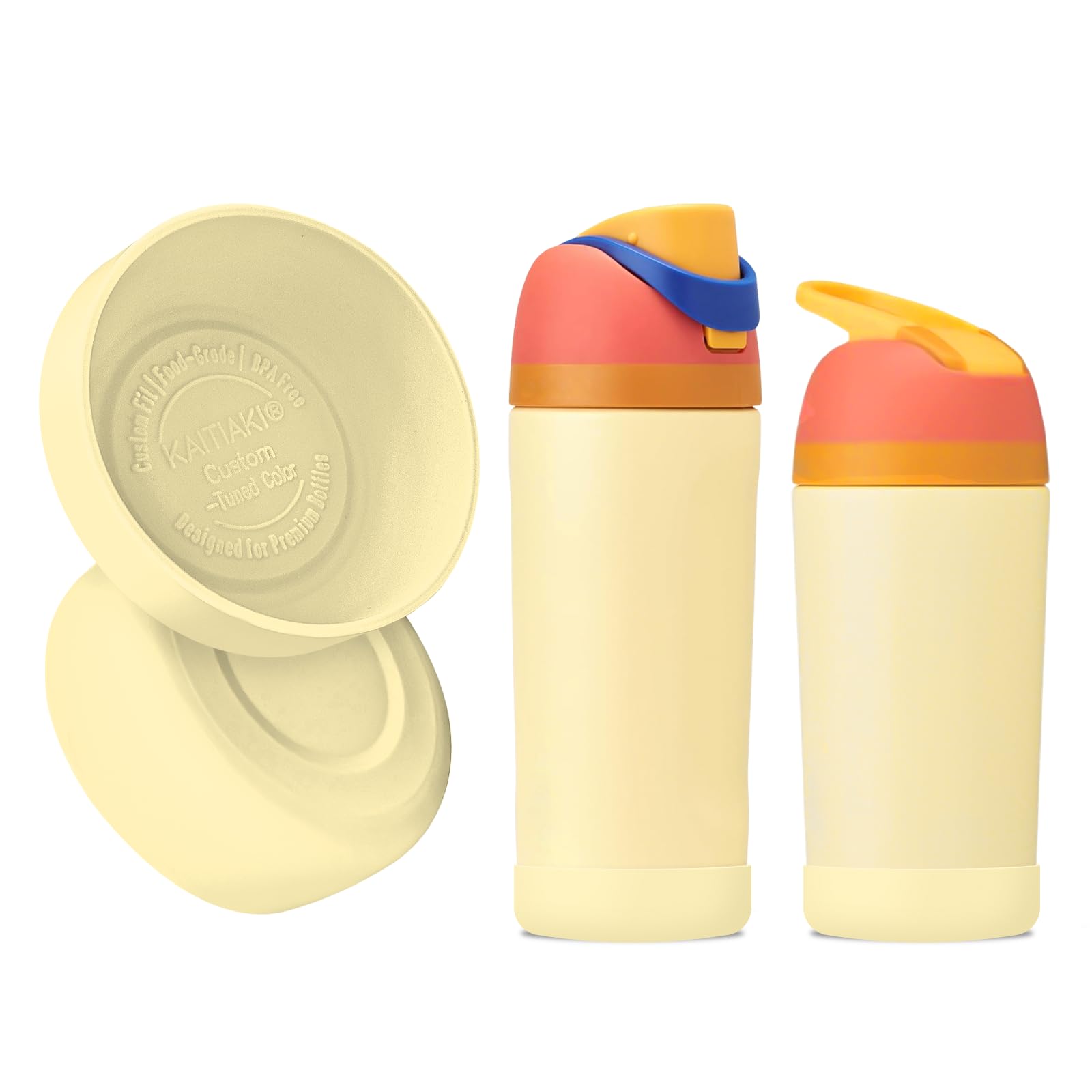 2Pcs Silicone Bottle Boot for Owala Kids Water Bottles, Compatible with Owala FreeSip 16oz,12oz, Kids Tumbler 15oz,Flip 14oz Food-Grade Anti-Slip, Scratch-Resistant,for School&Travel (Misty Horizons)