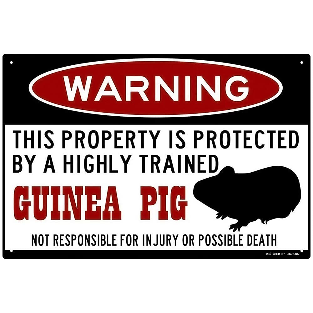 Vintage Metal Tin Sign Guinea Pig,funny S,guinea Pig,guinea Pig Cage,guineapig 8 X 12 Inches Custom Private Property Signs Outdoor