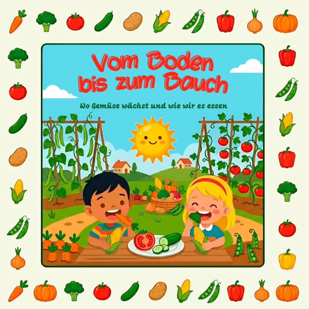 Vom Boden bis zum Bauch: Wo Gemüse wächst und wie wir es essen: Ein pädagogisches Sachbuch über Lebensmittel für Vorschulkinder und frühe Lerner