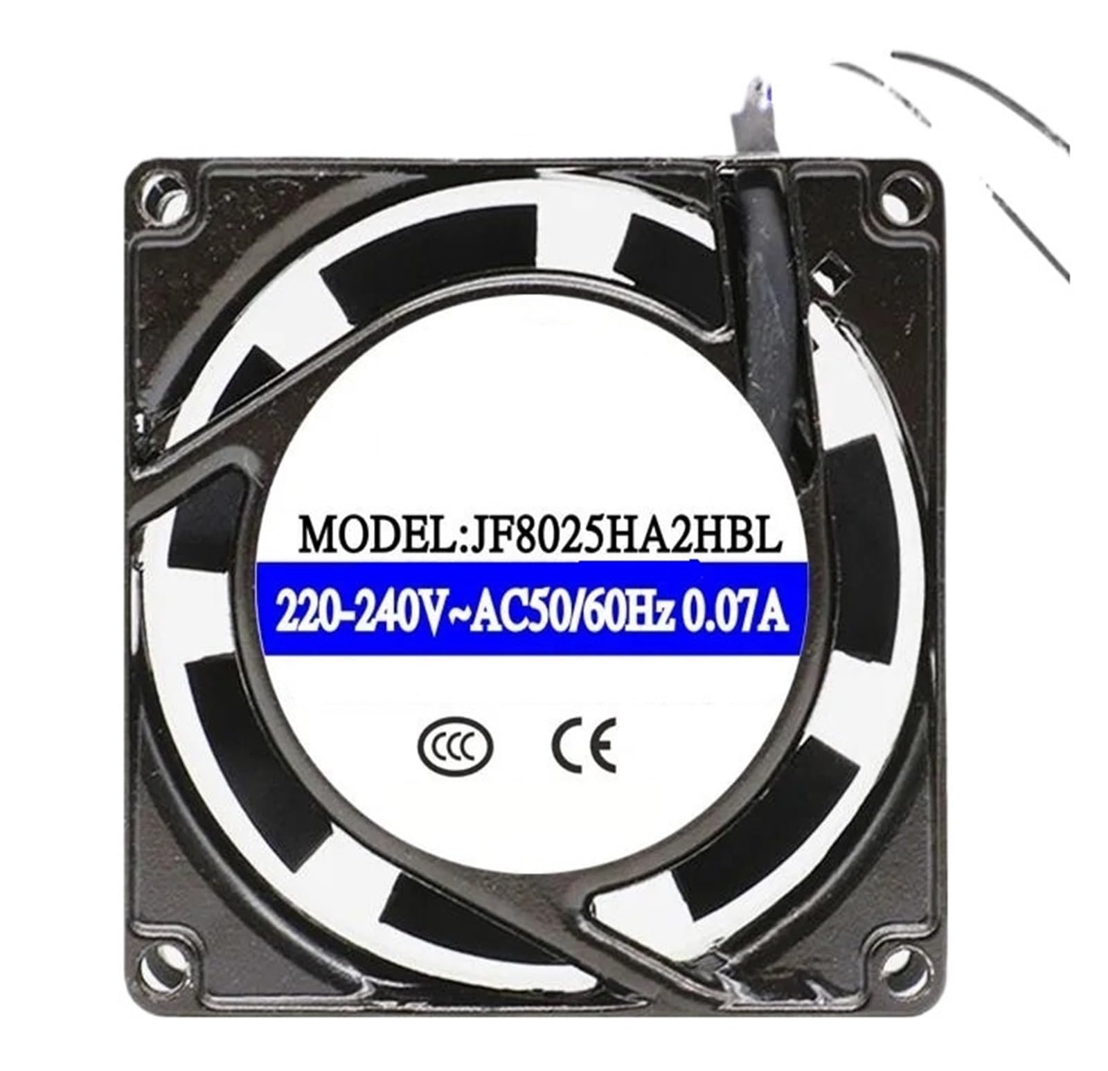 Lzikkgki One Color Jf8025ha2hbl Ac 220-240V 0.07A 80X80x25mm 2-Wire Cooling Fan