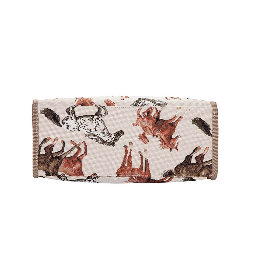 Signare Tapestry Arazzo Borsa a Tracolla Donna, Borse Tote per Donne, Shopping Tote Bag con Disegni di Cani