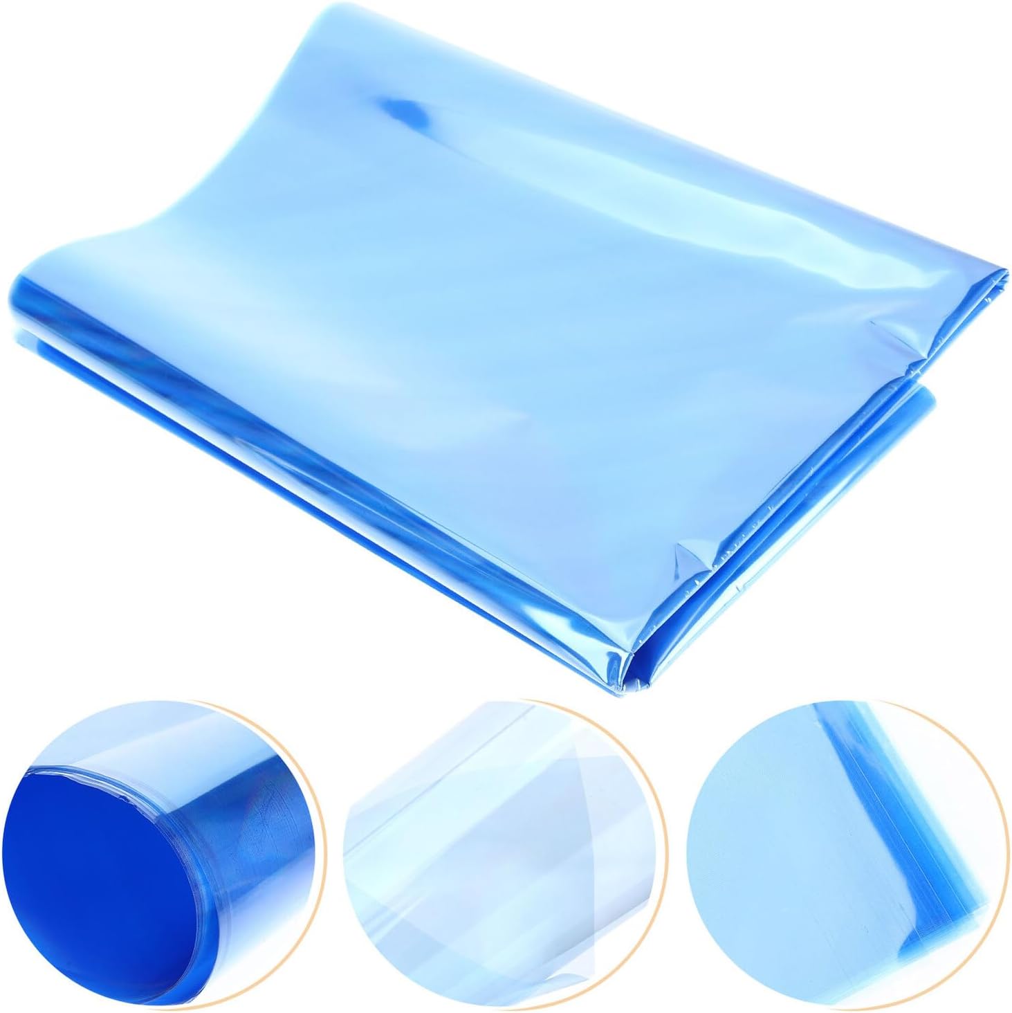 Beatifufu 15pcs Neon Blue Cellophane Wrapping Paper Sheets, Colorful Iridescent Wrap for Flower Bouquets, Present Packaging and Basket Wrapping, Decorative Paper for Birthday and Craft Use
