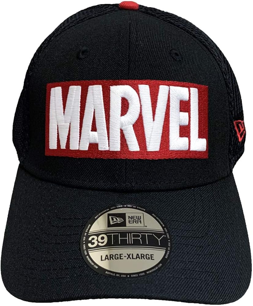 New Era 39THIRTY Gorra ajustada con logo de Marvel Comics Neo