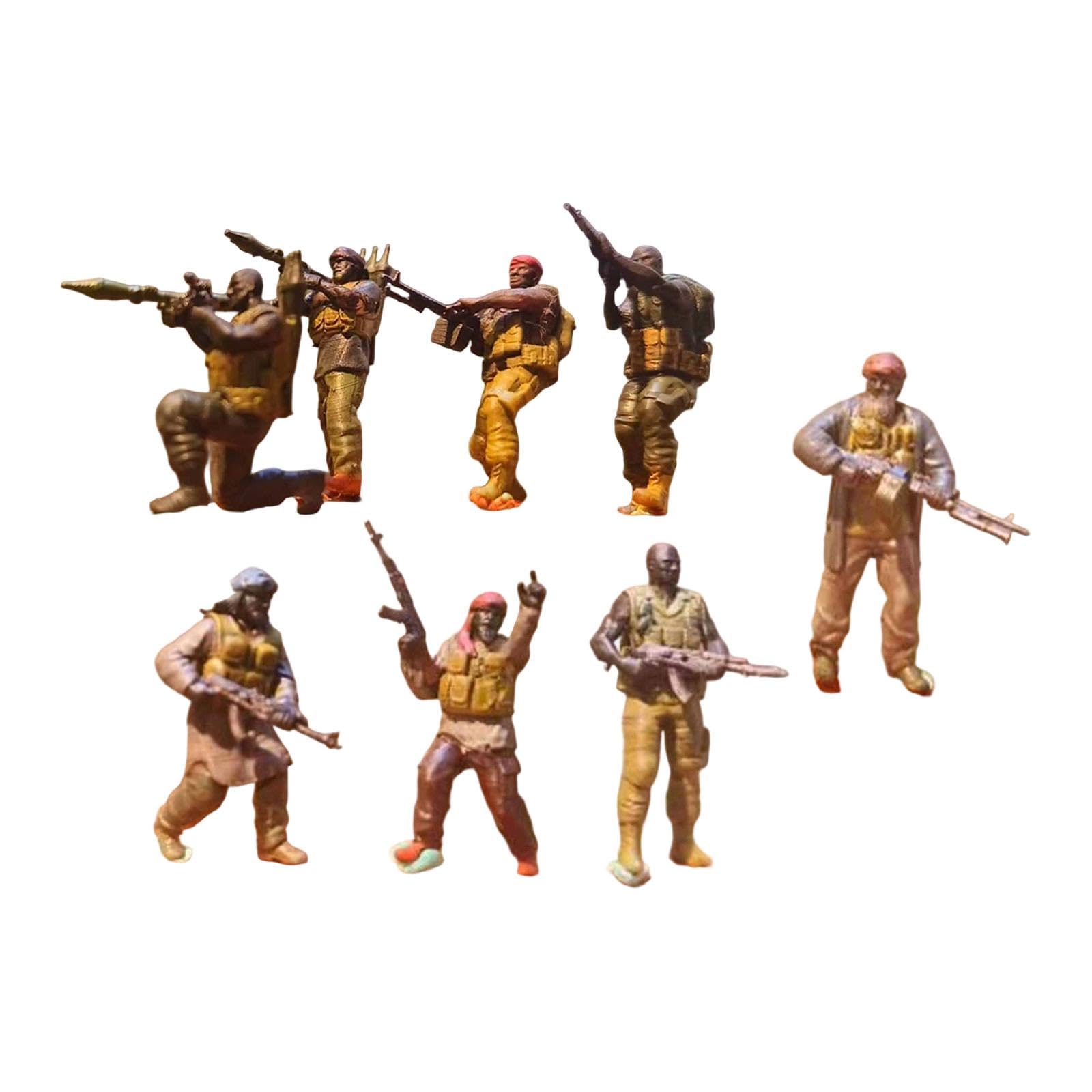 Amazon | Xgdsnly 8個 1:64 ミニ中東兵士フィギュアモデル ミニチュア