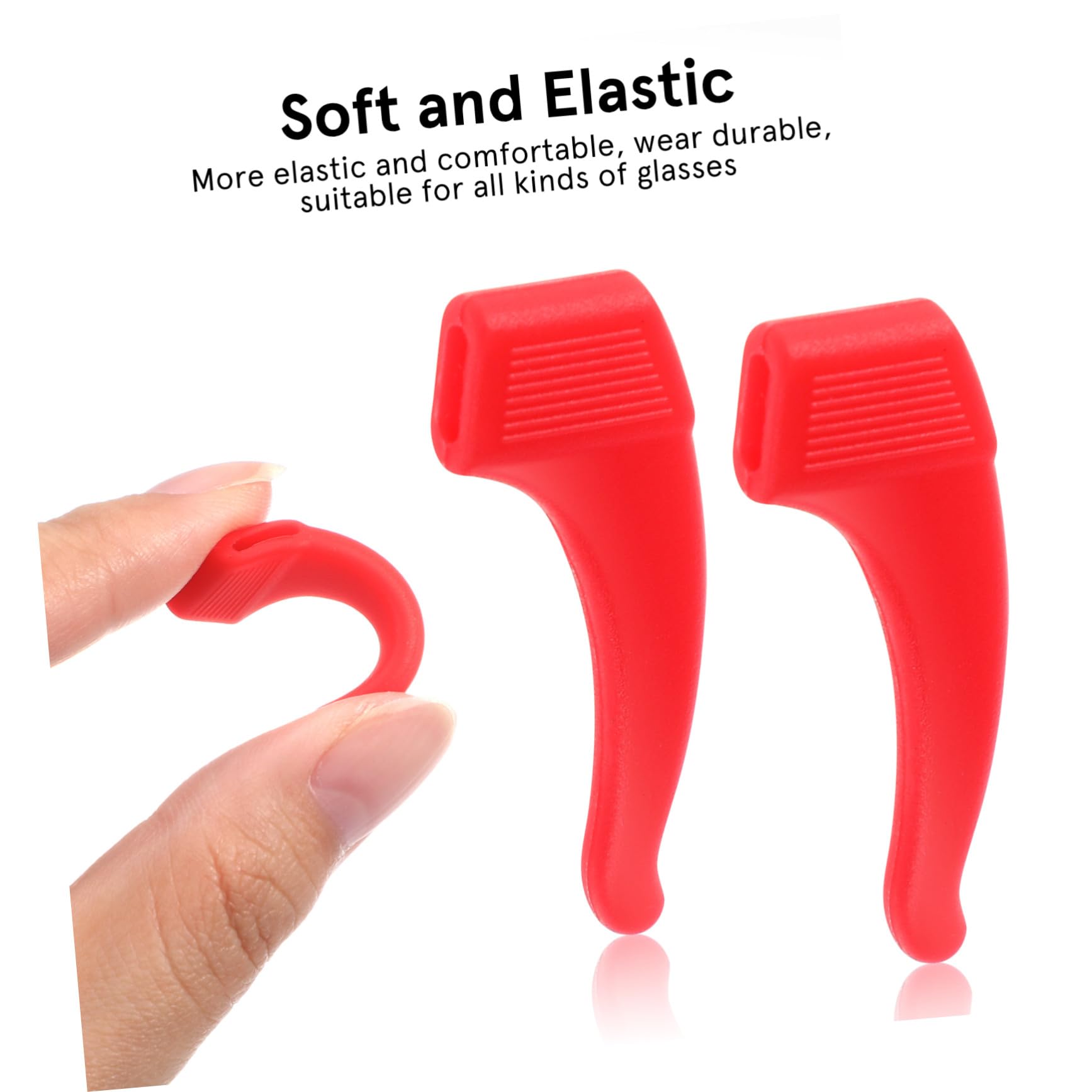 Crochet D’oreille en Silicone pour Lunettes Antidérapant, 12 Paires