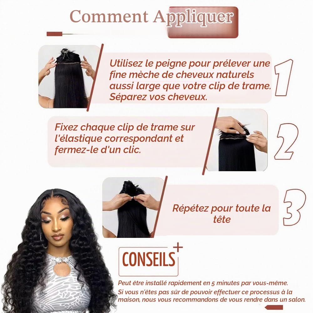 Postiche afro bouclé à clip fibre douce et résistante, confort longue durée, parfait pour look unique au quotidien, événements culturels, fêtes et concerts en plein air(Noir-1b)