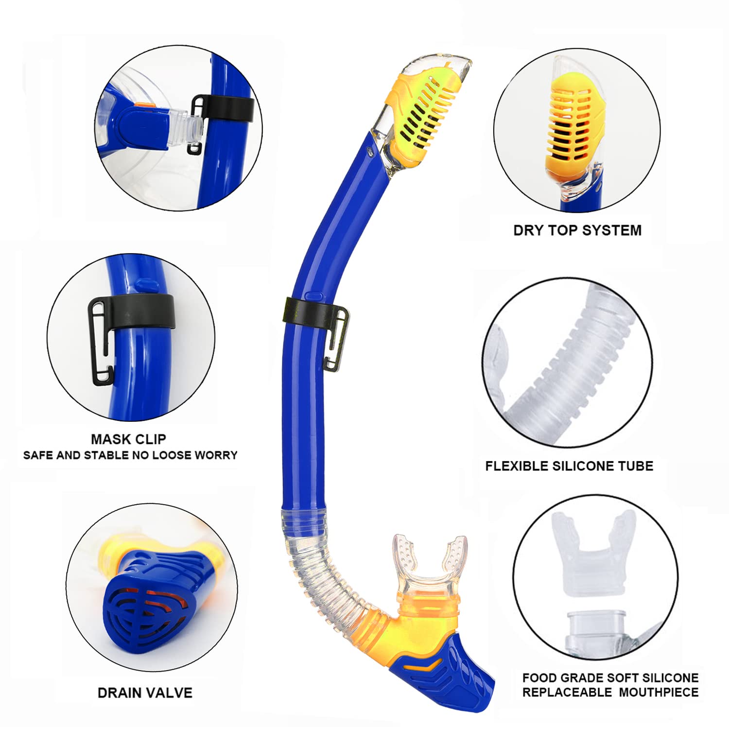 Set Snorkeling Per Bambini HH HAO SPORT - Maschera Anti-Appannamento, Pinne Regolabili, Boccaglio Dry - Foto 13