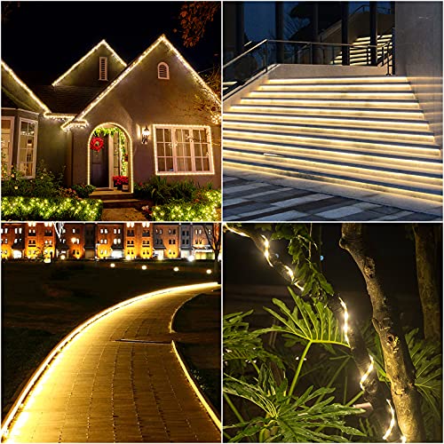 Forever Speed 6M LED Lichterschlauch Außen,216LEDs Wasserfest LED Lichtschlauc Schlauch Außen und Innen für Weihnachten, Hochzeit, Dach, Zaun Dekoration Beleuchtung WarmWeiß IP65