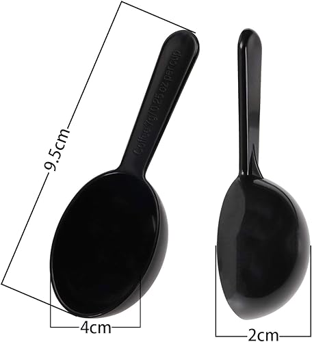Miniatura 2 de Penta Angel Cucharas medidoras de plástico de mango corto de 0.25 onzas, cucharadas para café, té, azúcar, cereales y leche en polvo (negro)