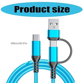 60W Fast Charging USB C Cable for Phones Nylon Braided Charging Cord Data Wire Line with Wide Compatibility 1m Data Cable