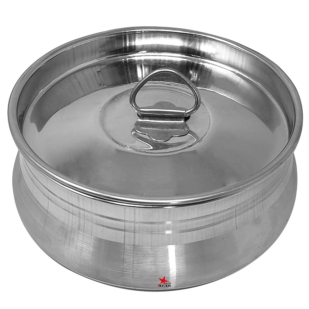 Nutristar Stainless Steel Roti Box. Multipurpose Storage Box/ Lunch Box, Colour Steel Grey, Height 4 Inches, Width 6 Inches, Pack of 1.