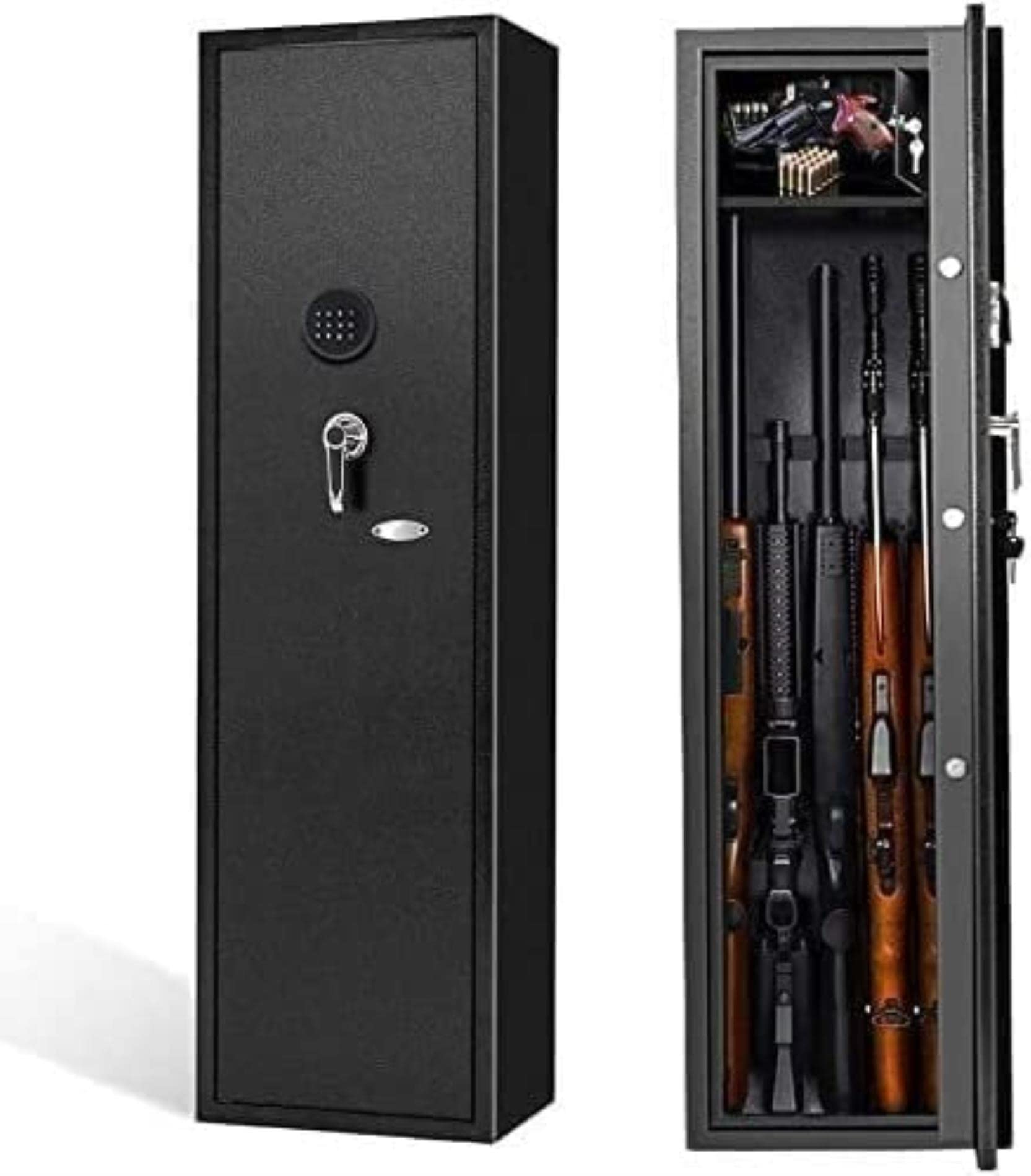 Amazon.co.jp: 耐火防水金庫キャビネット金庫生体認証ライフル銃金庫 