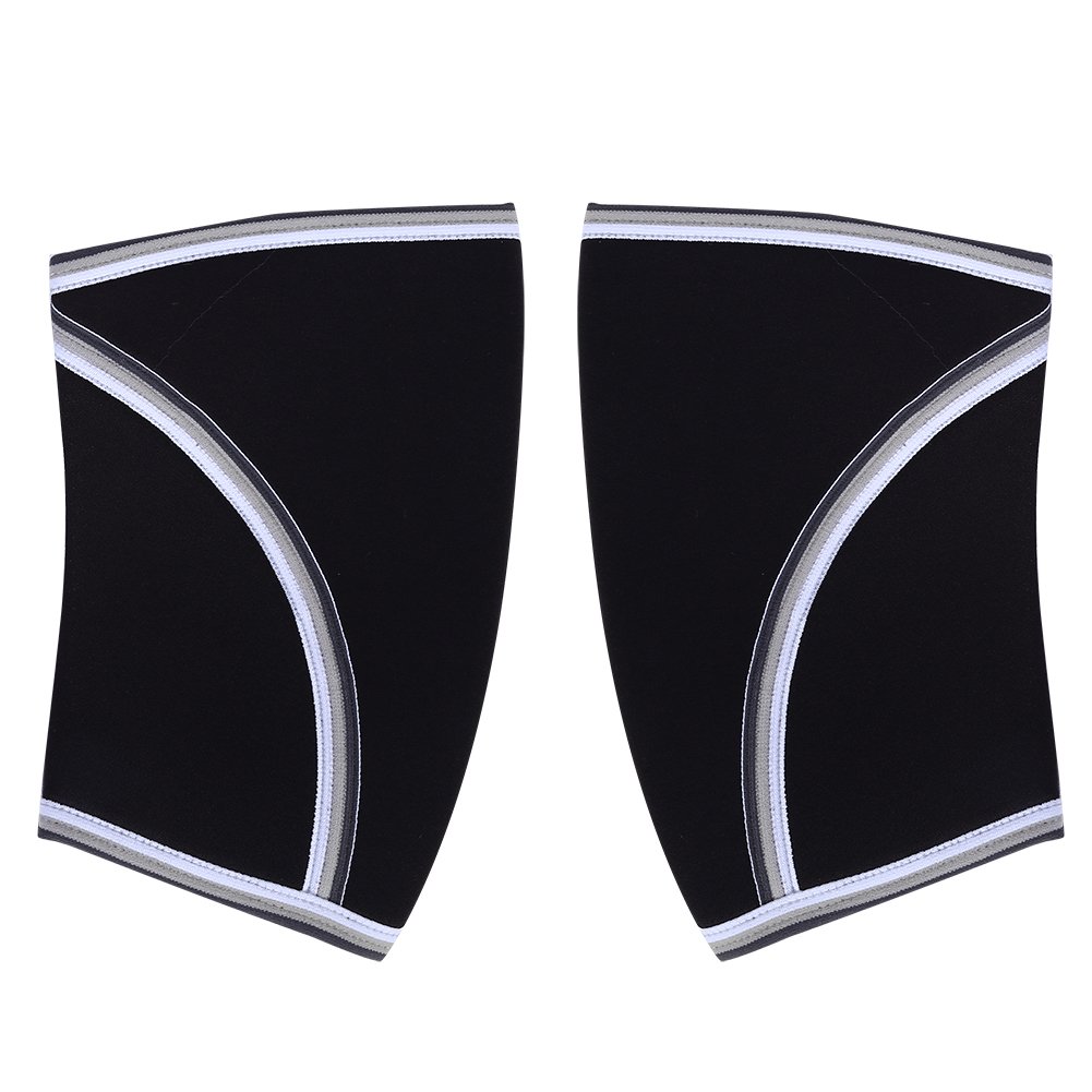 Cyrank Knee Sleeves for Weightlifting, 1 Pair 7mm Thick Knee Sleeve Neoprene Compression Knee Brace for Squats Gym Powerlifting (Black,M)