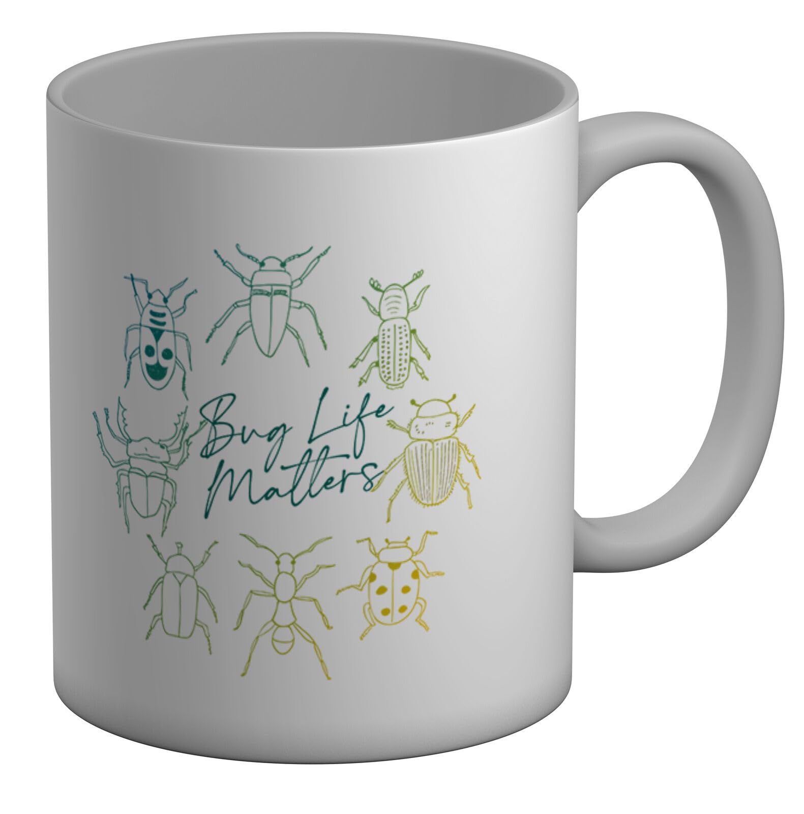 Bug Life Matters White 11oz Mug Cup Printed Coffee and Tea Ceramic Mug- 11OZ Ceramic Coffee Mug 4920