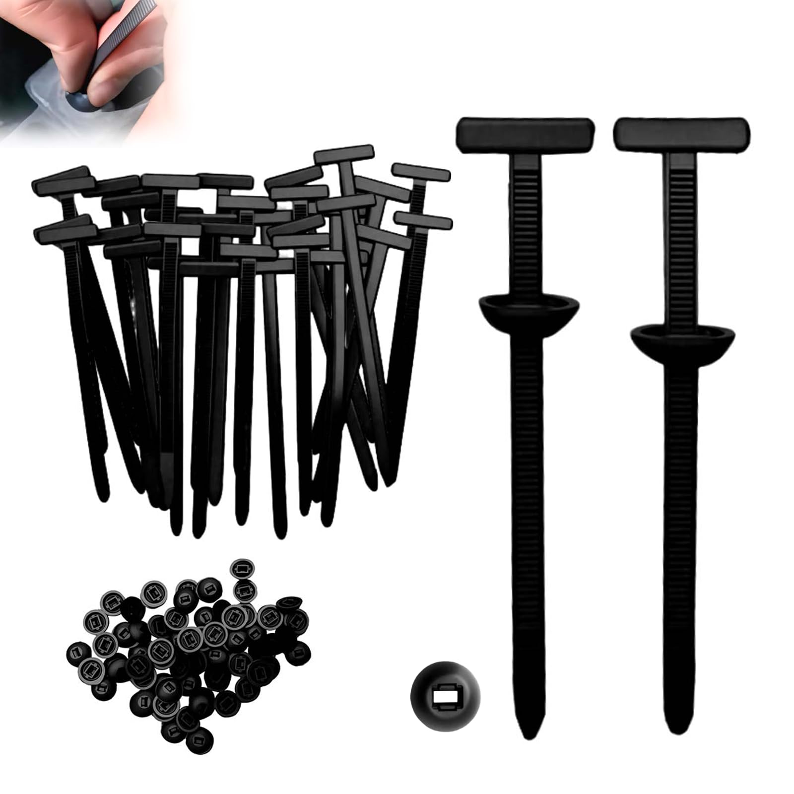 Nylon Universal Cable Tie Buckle Heavy Duty Self-Locking Nylon Zip Ties Holder Multipurpose Plastic Cable Ties UV Resistant