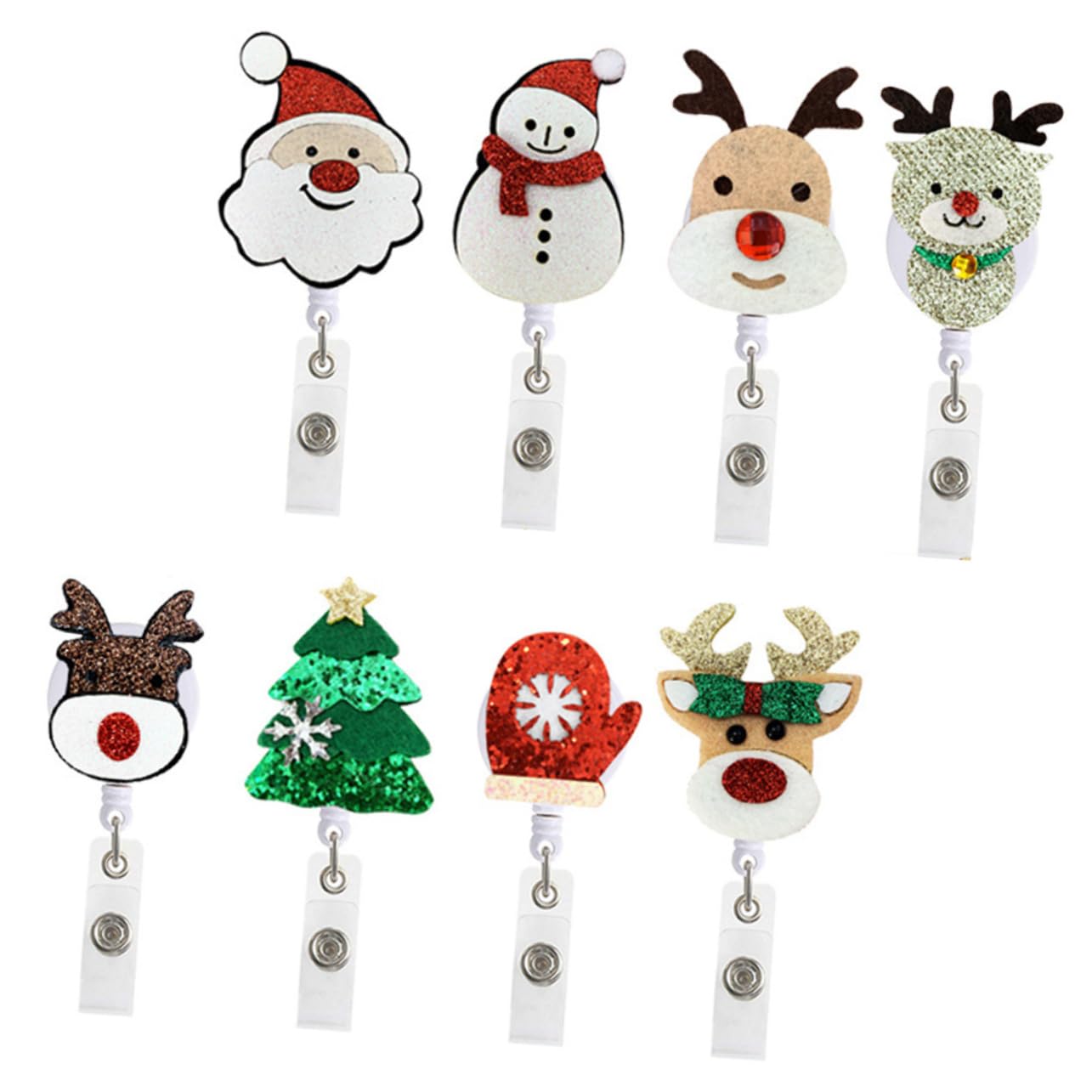EXCEART 32pièces Porte-badges Rétractables Décoratifs De Clips De Badge Antiperte Pour Infirmiers Et Enseignants Accessoire Pratique Avec Design