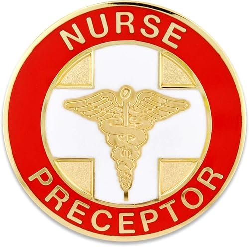 PinMart's Red Caduceus Nursing Lapel Pin