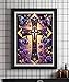 GEWOUVIN Cross Diamond Art Kits for Adults, Religion Diamond Painting Kit for Beginners, Round 5D DIY Diamond Dots Art,Full Drill Painting Kit Art and Crafts for Adults Home Wall Decor【11.8x15.7inch】