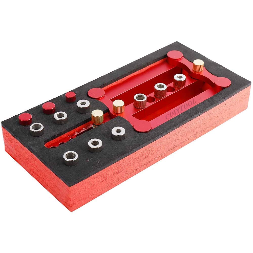 CDIYTOOL Selbstzentrierendes Dübelschablonen Set, 6/8/10mm, Holzdübel Bohrvorrichtung, Holzbearbeitung,Positionierer,Werkzeug, Bohrvorrichtung, Holzdübellocher, Lokalisierer, Tischlerwerkzeuge, 13pcs
