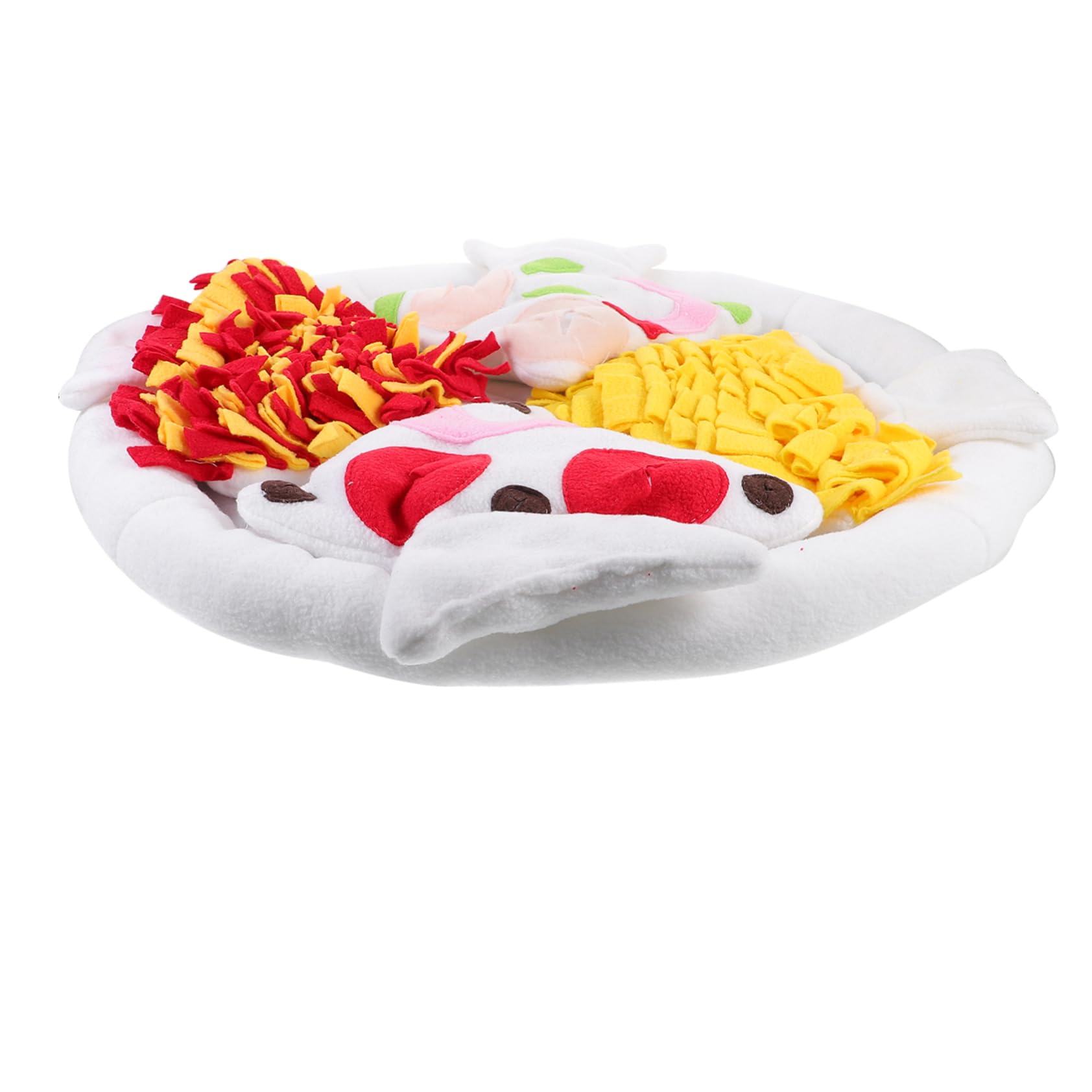 Sosoport Tappetino Olfattivo per Cani Forma Pizza per Allenamento Alimentazione Graduale in Fleece Polare