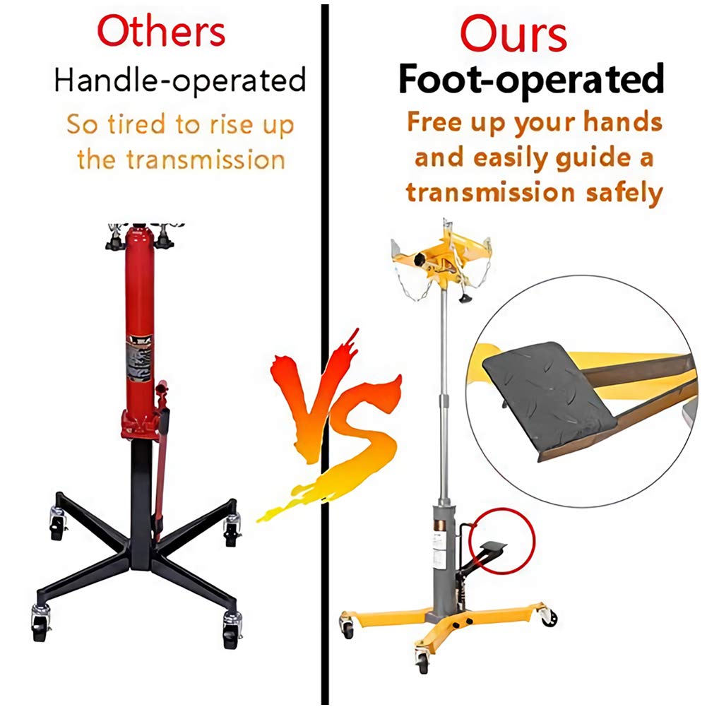 Three T Hydraulic Transmission Jack 1100lbs 1/2 Ton Heavy Duty 2 Stage