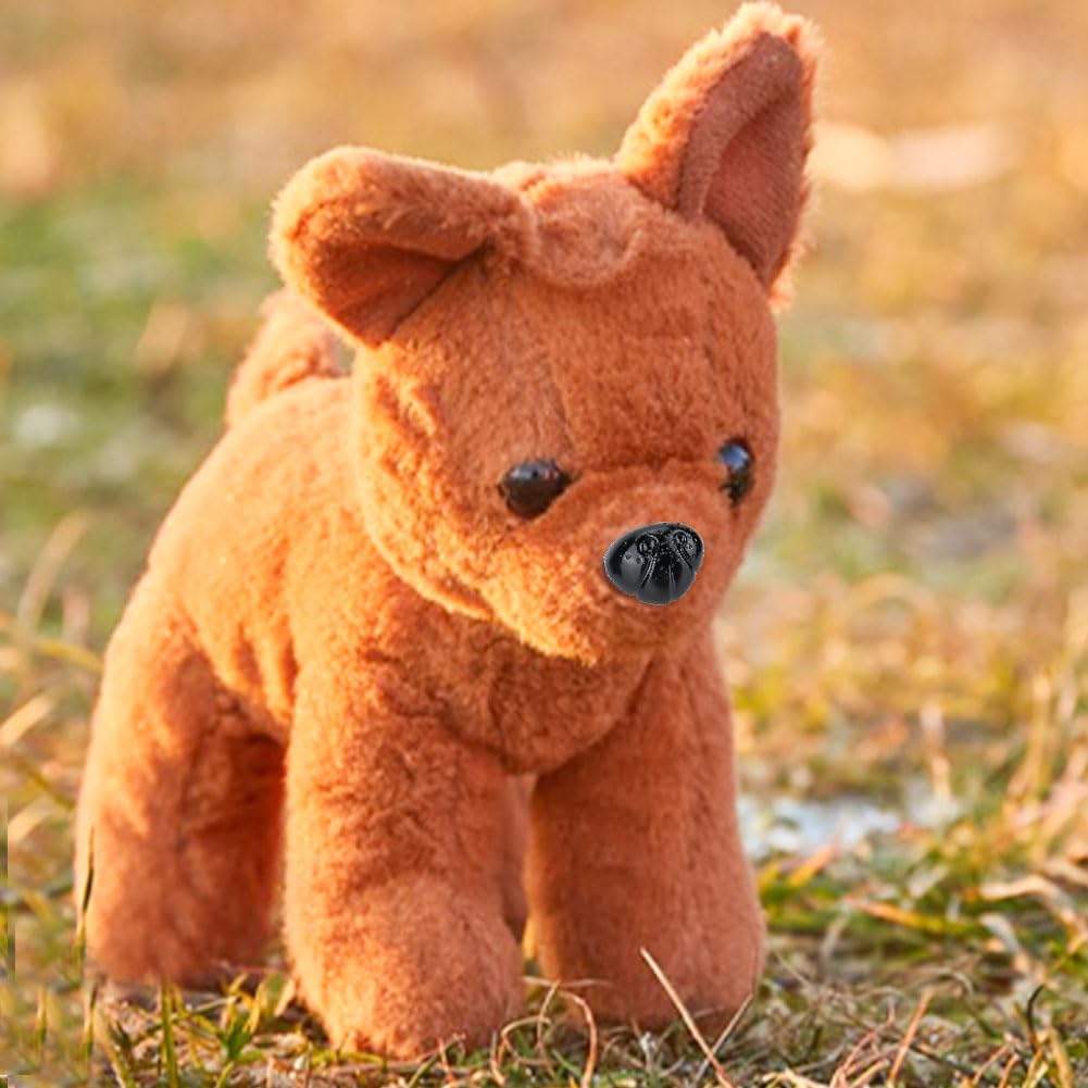 120pz 6 Stili Nasi per Lavorazione, 18mm Nasi di Sicurezza per Cani Neri per Orsacchiotti Forniture per Forniture per Cuccioli Naso Finto per Cuccioli per Animali di Peluche Che Fanno