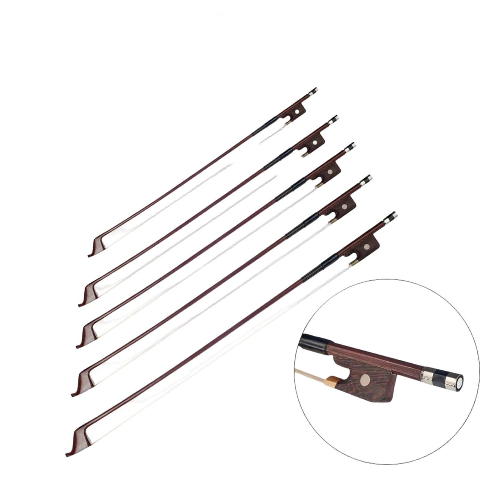 Arcos De Violín De Madera Arco Para Contrabajo Vertical Arco Para Principiantes Crin(1-8 Size)