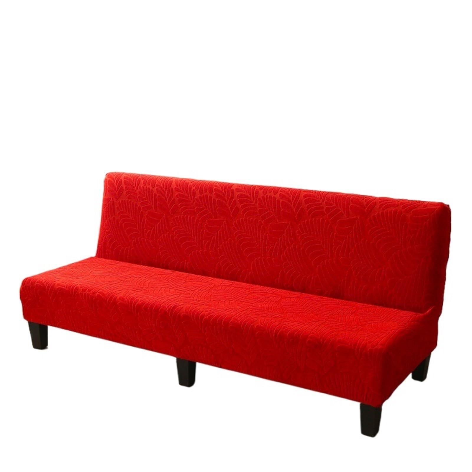 GCYEIDMA Armless Sofa Slipcover Armless Sofa Bed Cover Stretch Protector Spandex Jacquard Fabric Covers(Color 3,L)