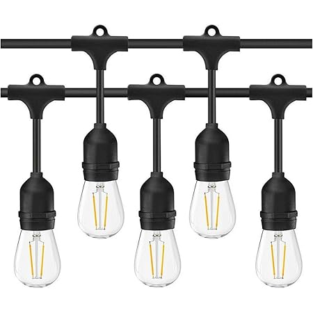 Feit Electric 48ft Led String Light Black Amazon Co Uk Lighting