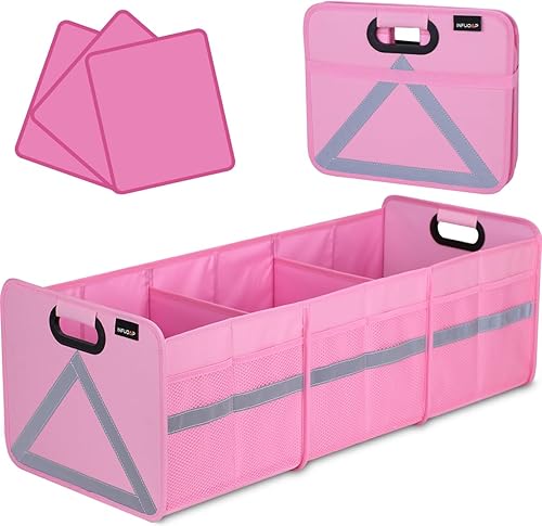 Organizador de maletero para SUV, organizadores de maletero universales grandes de 65L para coche con múltiples bolsillos, organizador de